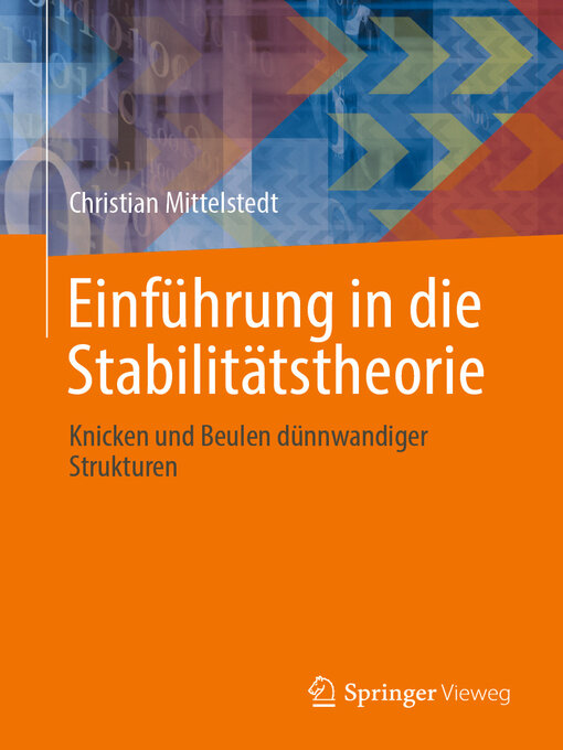 Title details for Einführung in die Stabilitätstheorie by Christian Mittelstedt - Available